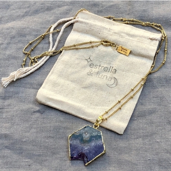 Host Pick 🧡 Raw Amethyst Boho Gold Necklace - Picture 5 of 6